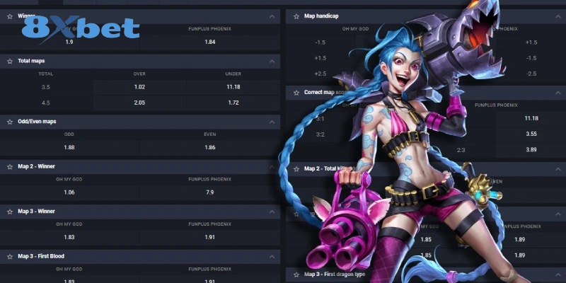 Truy cập Esports 8xbet tham gia cá cược liên minh